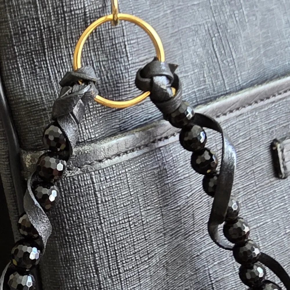 Goldtone Etched Lion Bag Charm - Custom Made - Picture 13 of 16